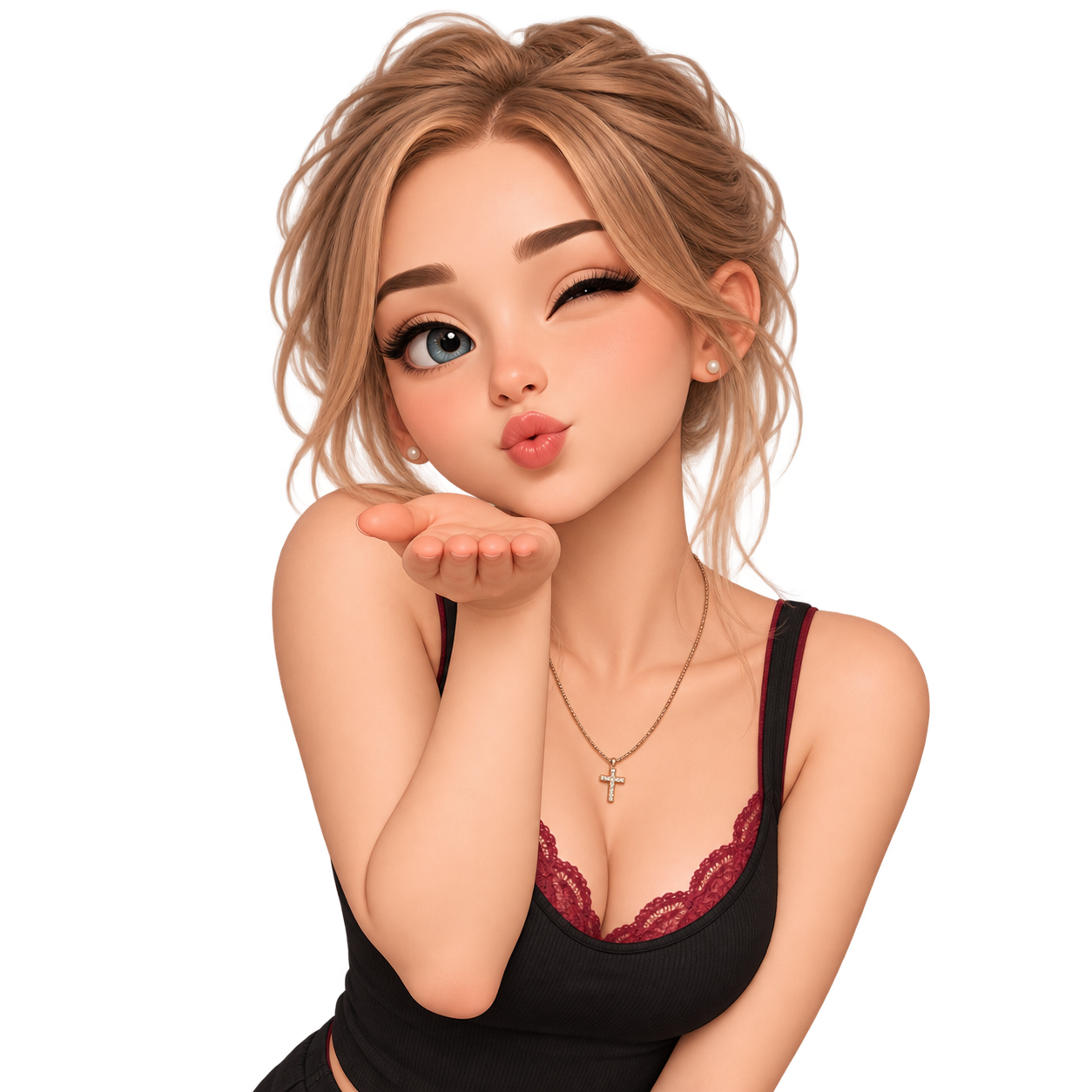 Nola blows a kiss